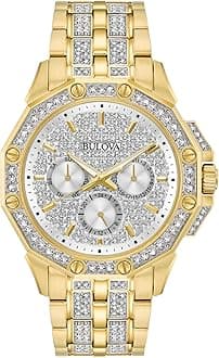 Bulova Men's Crystal Octava Chronograph Quartz Watch, Pave Crystal Dial