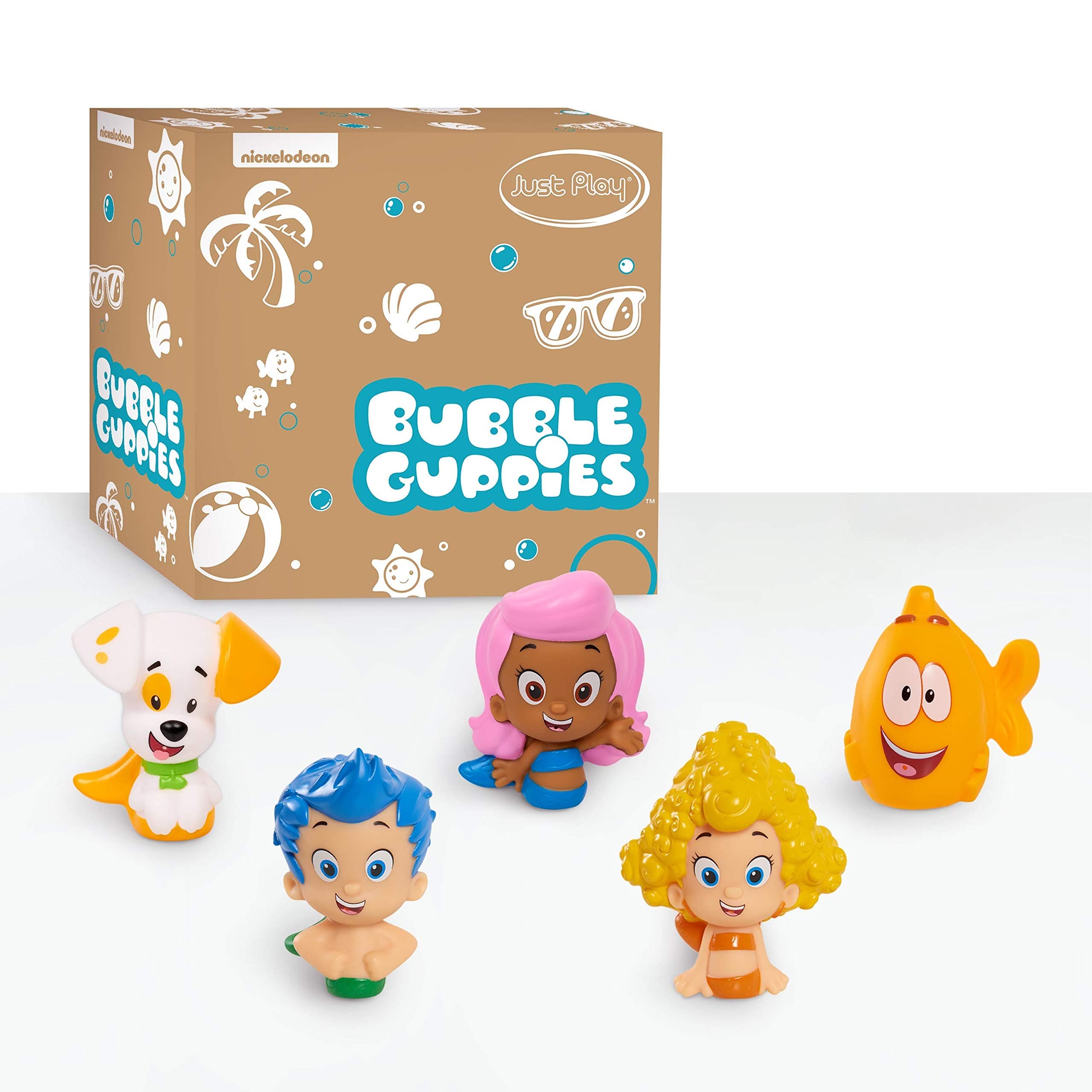 Bubble Guppies 5-Piece Bath Toy Play Set, Includes Gil, Molly, Deema, Mr. Grouper, and Bubble Puppy - Amazon Exclusive