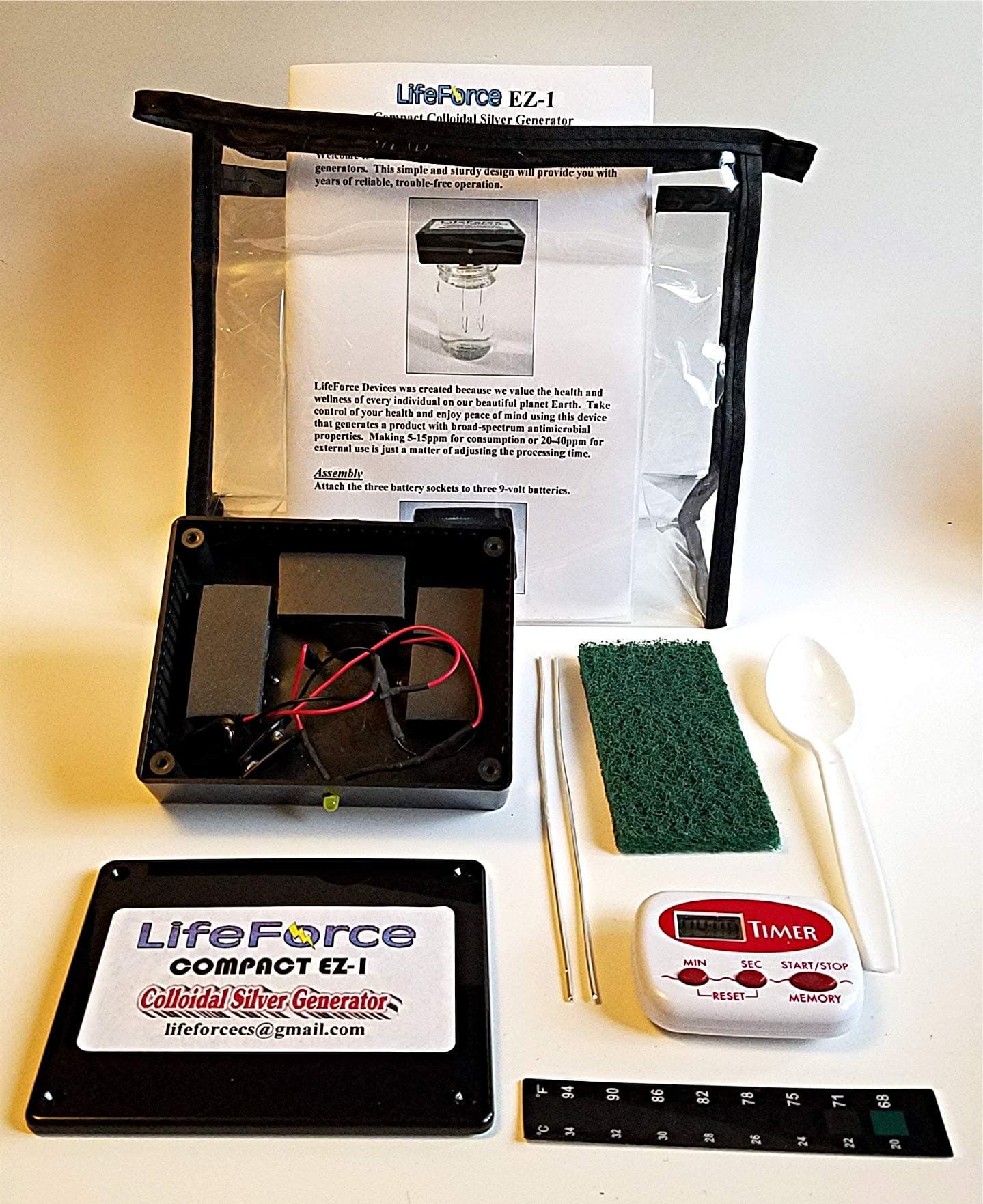 Compact EZ-1 Deluxe Colloidal Silver Generator Package