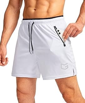 Men's Running Shorts with Zipper Pockets Quick Dry Gym Athletic Workout 5" Shorts for Men