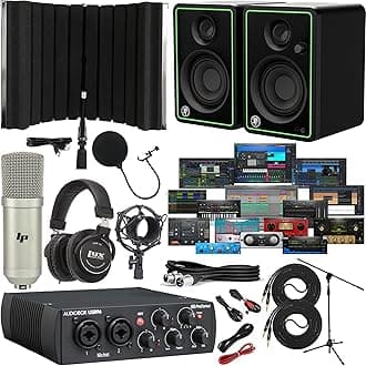 PreSonus AudioBox USB 96 Audio Interface Bundle with CR3 Monitors, Studio One Artist Software, MIDI I/O & Isolation Shield – Complete Home Recording Package for Musicians & Podcasters