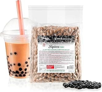 Inspire Food Original Tapioca Pearls For Bubble Drink - 1Kg | Premium Chewy Boba Balls For Boba Milk Tea, Ice Coffee, Ice Tea, Slush, Blended Fruit Drinks
