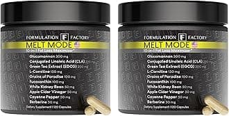 Formulation Factory Melt Mode 10-in-1 Weight Support, Metabolism Booster & Appetite Control with Green Tea, L-Carnitine, CLA, Glucomannan & More (4 Month Supply, 240 Capsules)