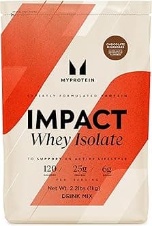 Impact Whey Protein Isolate, 2.2 Lbs (31 Servings) Chocolate Milkshake, 25g Protein, 3.5g Glutamine & 6g BCAA Per Serving, Shake for Muscle Strength & Recovery