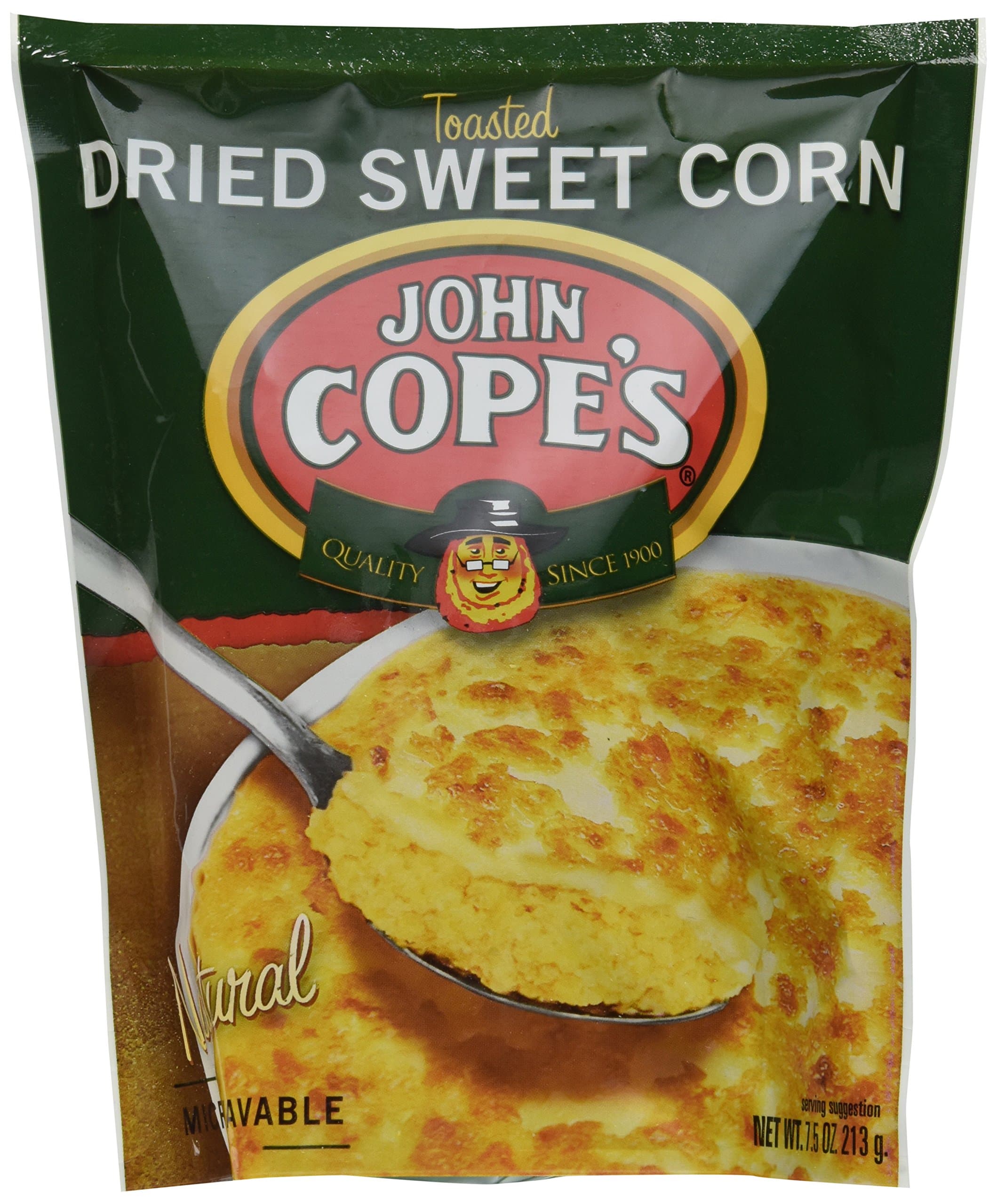 John Cope's Toasted Dried Sweet Corn, 7.5-Ounce Boxes (Pack of 12)