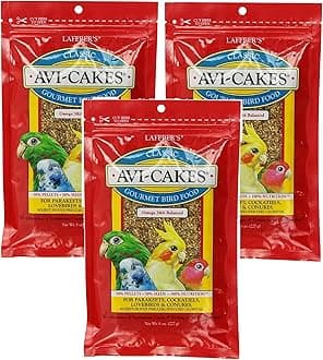 (3 Pack) Lafeber's Original Flavor Avi-Cakes for Parakeets, Cockatiels & Conures