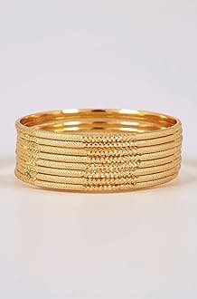 Latest One Gram Gold Plated Set of 8 Traditional Bangles for Women and Girls