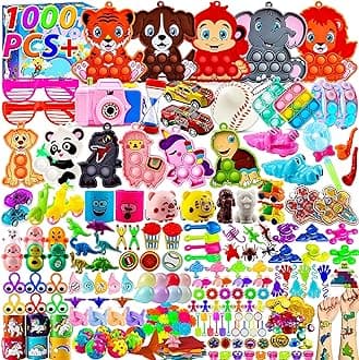 1000 PCS Party Favors for Kids, Fidget Toys Bulk, Prize Treasure Box Toys for Classroom, Easter Basket Stuffers, Birthday Gifts, Pinata Stuffers, Goodie Bags Stuffers for Kids, Carnival Prizes