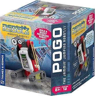 Thames & Kosmos ReBotz: Pogo – The Jammin’ Jumping Robot | Build a Wacky Motorized Robot! | Collect All 4 | Combine to Make New Robotic Creations | Great Stocking Stuffer, Easter Basket Goodie