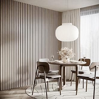 32 Pack — Acoustic Slat Wood (HDF) Wall Stripes Panels «Lamela-3» | Strip width 1.2"(3cm) | Wall Decor | Wooden Decorative Panels for Home Studio, Podcast, Game room (Lamela-3, Sonoma)