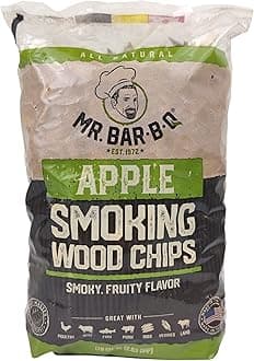 Apple Wood Smoker Chips, Wood Chips for Smokers, Alternative for Charcoal Briquettes Can be Use on Gas, Charcoal Grills, 100% Natural Apple Flavor for Grilling BBQ, Camping (1.8 Lb Bag)