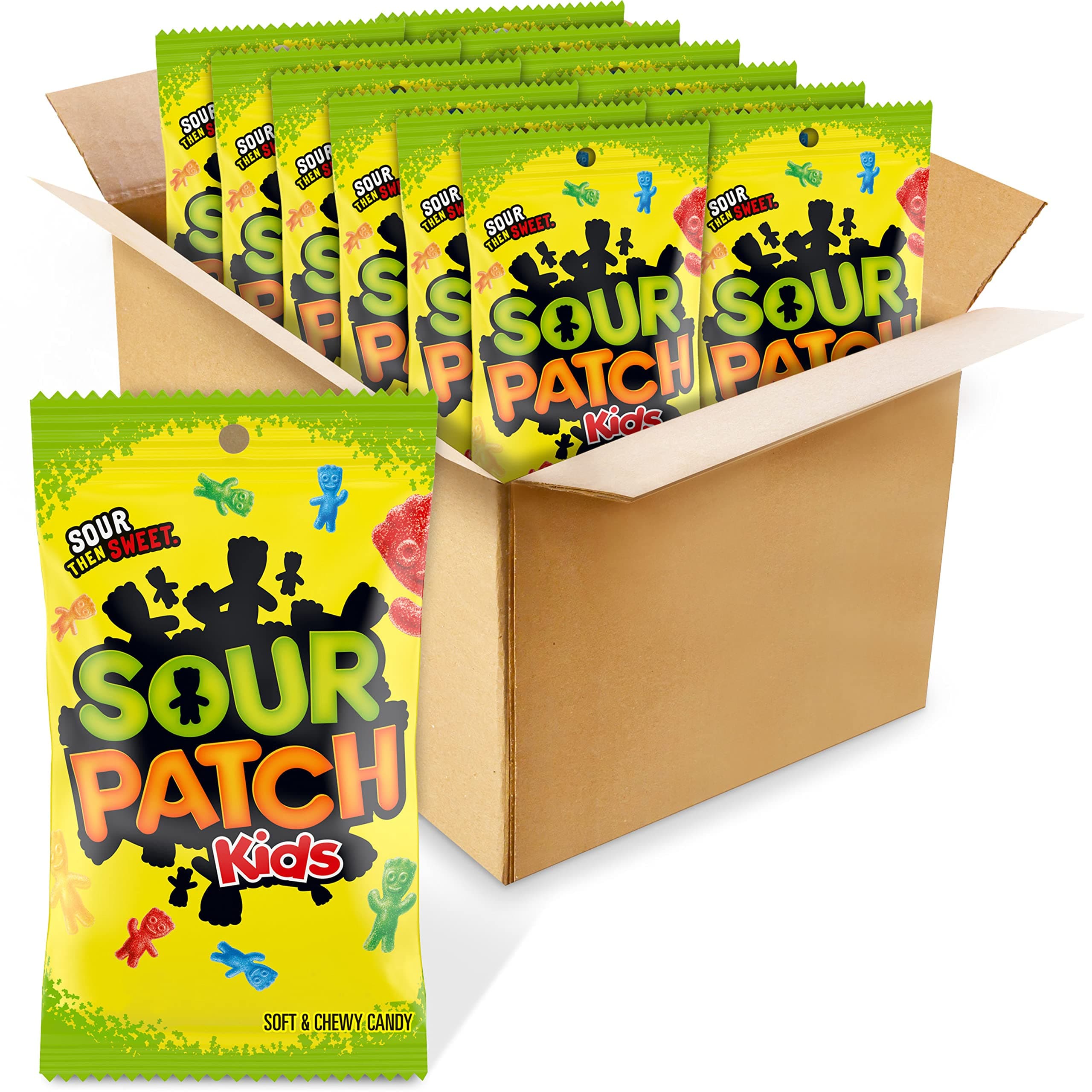 SOUR PATCH KIDS Soft & Chewy Candy, Bulk Candy, 12 - 8 oz Bags