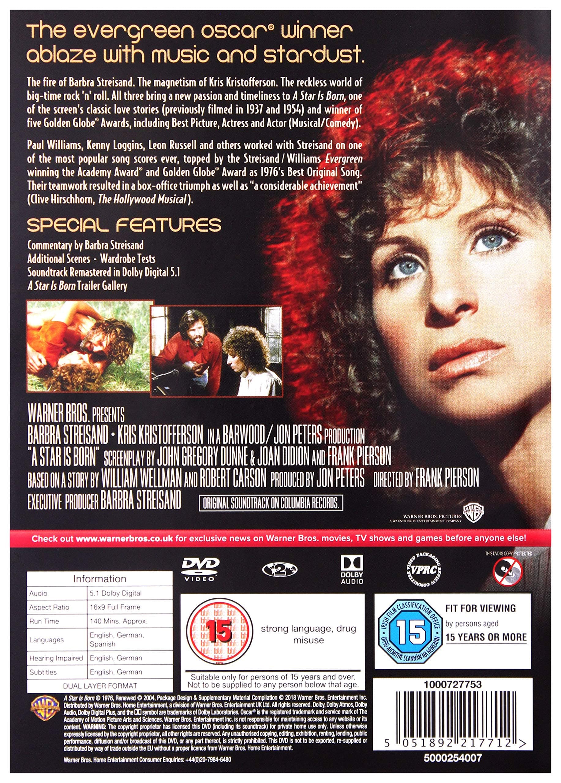 A Star Is Born [DVD] [1976]