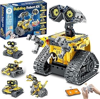 Robot Building Kit with Remote Control for Boys Ages 8-14, STEM Coding Robotics Technic Toy Birthday Creative Gifts for Kids, Buildable 5in1 Models with 473 Pieces