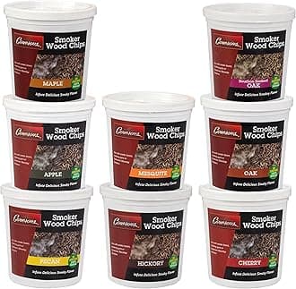 Camerons Products Smoking Chips Value Gift Set - Set of 8 (Oak, Apple, Cherry, Pecan, Maple, Bourbon, Hickory, Mesquite)