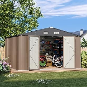 10' x 10' Metal Outdoor Storage Shed