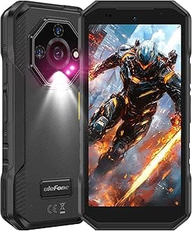 Armor X32 Rugged Phone Unlocked, 12GB + 128GB MTK Helio G91, 48MP/20MP Night Vision, 5500mAh, 5.65" Corning Gorilla Screen, IP68/69K Waterproof, Dual 4G, Glare Flashlight, Widevine L1, Black