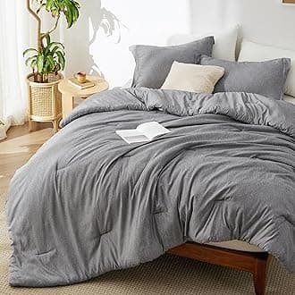 Bedsure Super King Comforter Set - Dark Grey Super King Size Comforter Set, Soft Bedding for All Seasons, Cationic Dyed Bedding Set, 3 Pieces, 1 Comforter (120"x120") and 2 Pillow Shams