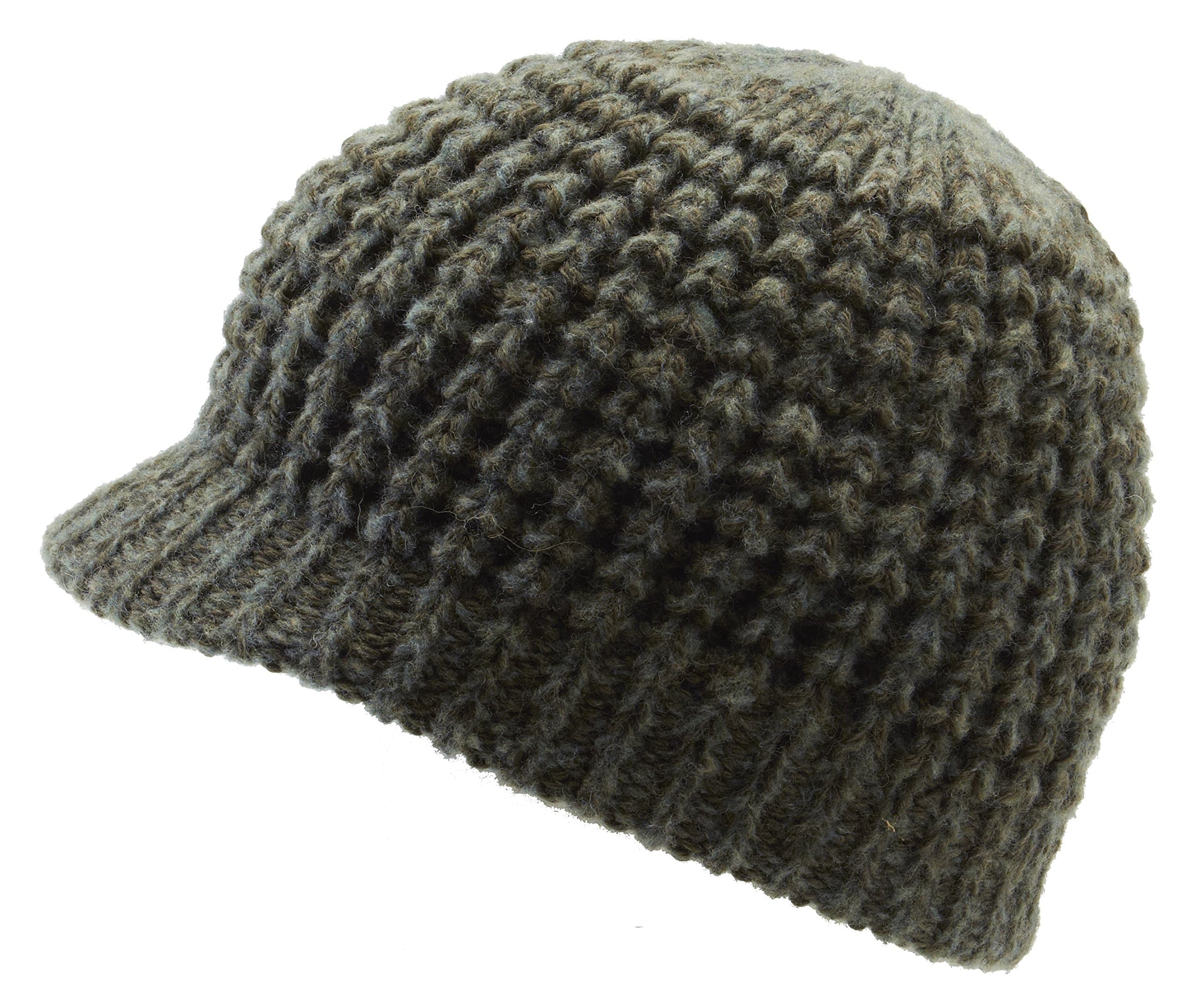 Icebox KnittingDohm Super Soft Winter Wool Hat Beanie Skull Cap with Visor for Men and Women