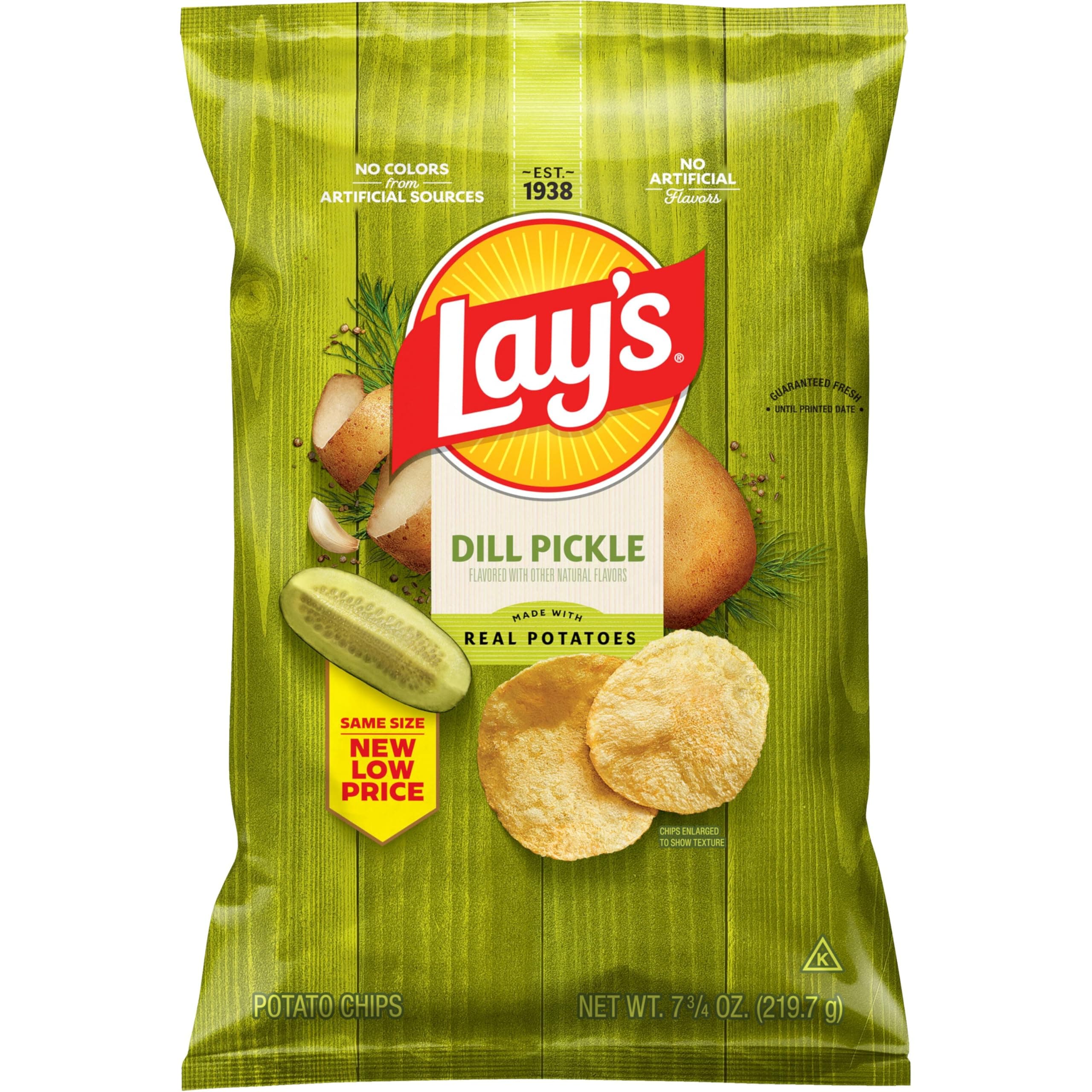 Potato Chips Dill Pickle Flavor, 7.75 Oz