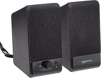 Amazon Basics PC Speaker, USB Powered, Black