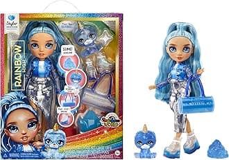 Fashion Doll with Slime & Pet - Skyler (Blue) - 28 cm Shimmer Doll with Sparkle Slime, Magical Pet and Fashion Accessories - Kids Toy - Great for Ages 4-12 Years