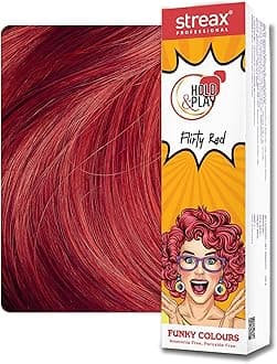 Hold & Play Funky Colour, Flirty Red | Vibrant Semi-Permanent Hair Colour | Ammonia Free, Peroxide Free, 100g