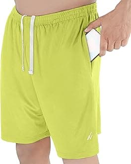 NY ThreadsMen's Athletic Shorts Quick Dry Loose-Fit Lightweight Running Workout Gym Shorts with PocketsOEKO-TEX STANDARD 100