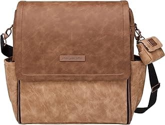 Boxy Backpack, Diaper Bag, Stylish Baby Bag, Spacious Backpack, On-The-Go Moms, Brioche