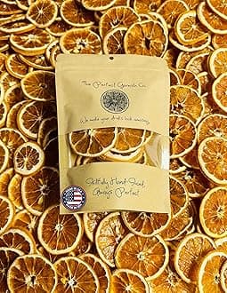 The Perfect Garnish Co. Dehydrated Orange Wheels - 30 Slices Dried Oranges - Natural Fruit