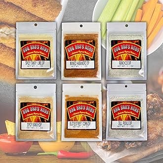 BBQ Bros Supreme Dip Mix for Snacks, Vegetables & Spreads - Dry Seasoning Mix for Chicken Wings, Potato Chips & Appetizers- Ultimate Flavor Enhancer (6 Flavor Combo Pack)
