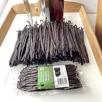 50 Tahitian Vanilla Beans Grade B for extract, Cooking and Baking by FITNCLEAN VANILLA| Fresh 5"-7" NON-GMO Whole Natural Raw Pods
