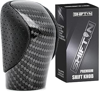 Gear Shift Knob Shifter for Lexus ES GS GX is NX RC RX 200t 300 350 3450h 450hL 350L (Punched Black Leather/Carbon Fiber)