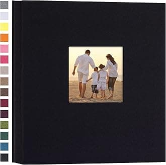 potricher Linen Hardcover Photo Album 4x6 1000 Photos Large Capacity for Family Wedding Anniversary Baby Vacation (Black, 1000 Pockets)
