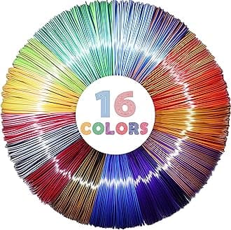MIKA3D 2 Silk PLA Filament Refill Sample Pack, 16 Different Dual Color Silk PLA, Each 4m Length, Total 64m Shiny Dual Color 3D Printer Filament