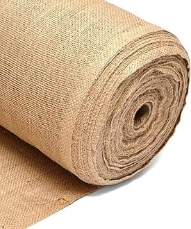 10m Hessian Fabric – Textured Burlap Jute Sack Material– 40” Inch Wide, 102cm Wide, 10oz 225GSM –Fabric for School Boards, Gardens, Table Runners, Arts & Crafts – by Discount Fabrics