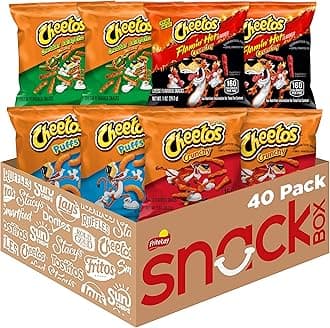 Cheese Flavored Snacks, Variety Pack, (Pack of 40)