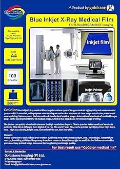 GoColor Inkjet Medical X-Ray Blue Film 280Gsm/210 Micron - A4 / 100 Sheet Imported
