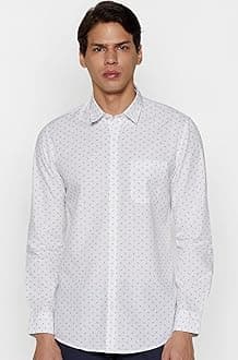 Peter England Men's Everyday Ditsy Print Slim Fit Full Sleeve Casual Shirt | 100% Cotton