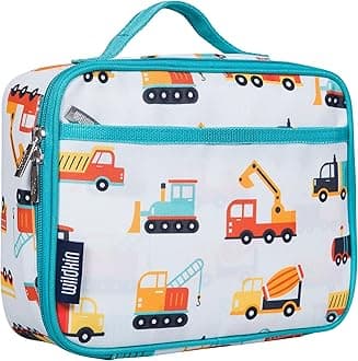 Wildkin Kids Insulated Lunch Box Bag for Boys & Girls, Reusable Kids Lunch Box is Perfect for Elementary, Ideal Size for Packing Hot or Cold Snacks for School & Travel Bento Bags (Modern Construction)