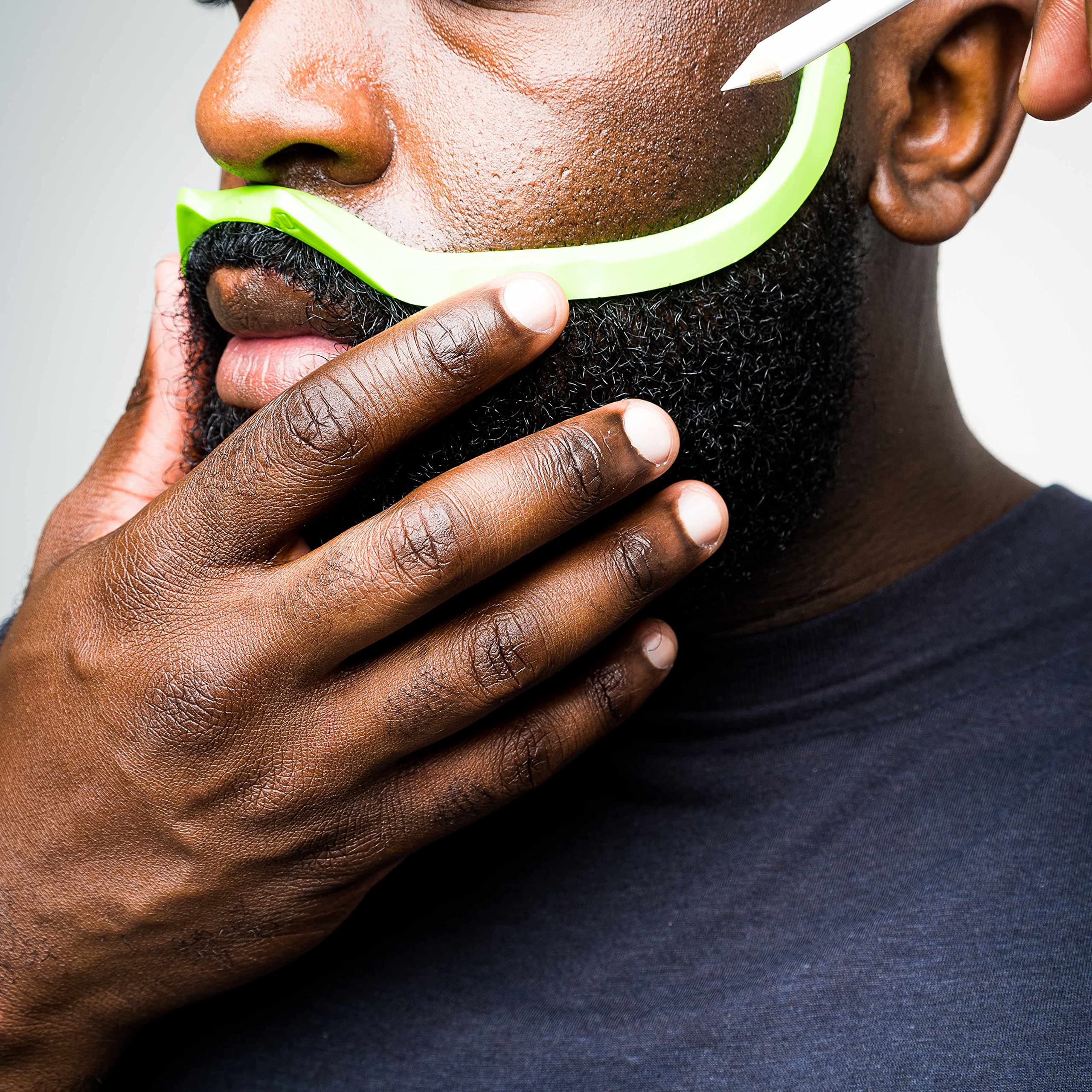 BEVERLEY’S Brink: The Clean Edge [Generation 2] - Beard Shaping Tool, Beard Shaper, Beard Guide, Beard Outline Stencil (90mm Barber Pencil Included)