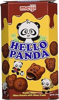 Meiji Hello Panda Double Chocolate Creme Filled Cookies, 1.74 Ounce