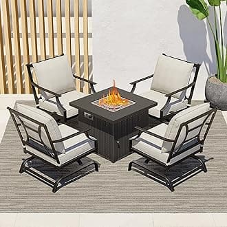5PCS Patio Furniture Sets with 30‘’ Fire Pit