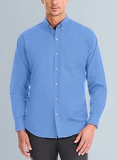 Van Heusen Men's Wrinkle Free Long Sleeve Button Down Shirt Button Down Shirt (Pack of 1)