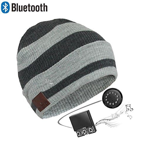 Zibaar Bluetooth Beanie Bluetooth Hat Bluetooth Beanie Hat Wireless Smart Hat Beanie Headphone Headset with Removable Bluetooth V4.1 Stereo Bluetooth Headphone Hands Free Talking for Smart phones