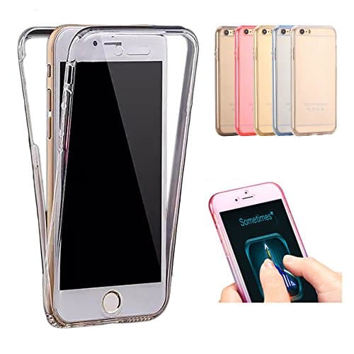 For iPhone 8 / iPhone 7 Case, Happy360 Shockproof TPU 360 Degree Protective Clear Crystal Rubber Soft Case Cover for iPhone 8 / iPhone 7, Black