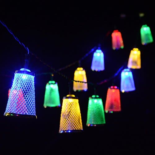 Strinig Lights,Kondisco 20 LED Solar Lantern String Lights,Solar String Lights for Outdoor,Garden,Patio,Christmas,Xmas Tree,Holiday Party Decorations Lawn,Decoration.