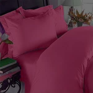 JS Sanders 1500 Series Queen Size 4pc Microfiber Bed Sheet Set, Maroon