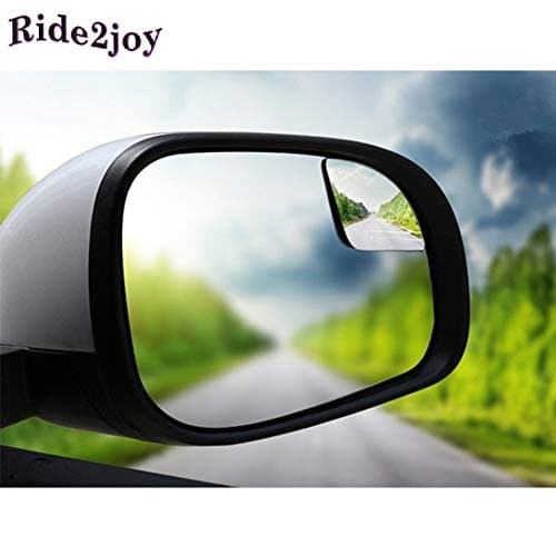 Ride2joy Blind Spot Mirror Square Angle Mirror Adjustable Convex Rear View Mirror 360°Rotate for All Universal Vehicles Car Stick on Design 2 Package and Improve Your Blind Spots | Parking