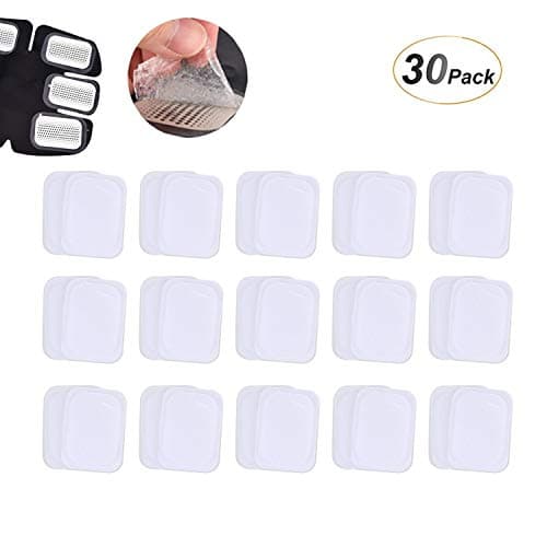 EMS Abs Replacement Pads 30pcs,Wivarra Abs Trainer Replacement Gel Sheet for Abdominal Toning Belt Muscle Toner Abs Trainer Accessories Gel Sheets For Abs Trainer Gel Pad (Replacement Gel Pads)